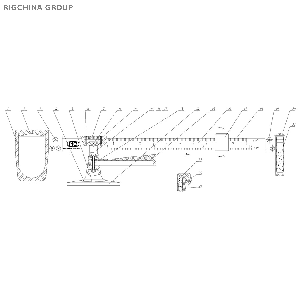 4-Scale Mud Balance, Machined Arm, Model RCMB-115